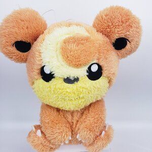 Pokemon Teddiursa Warm And Healed Fluffy Big Plush Toy Doll 9-10in Bandai Japan